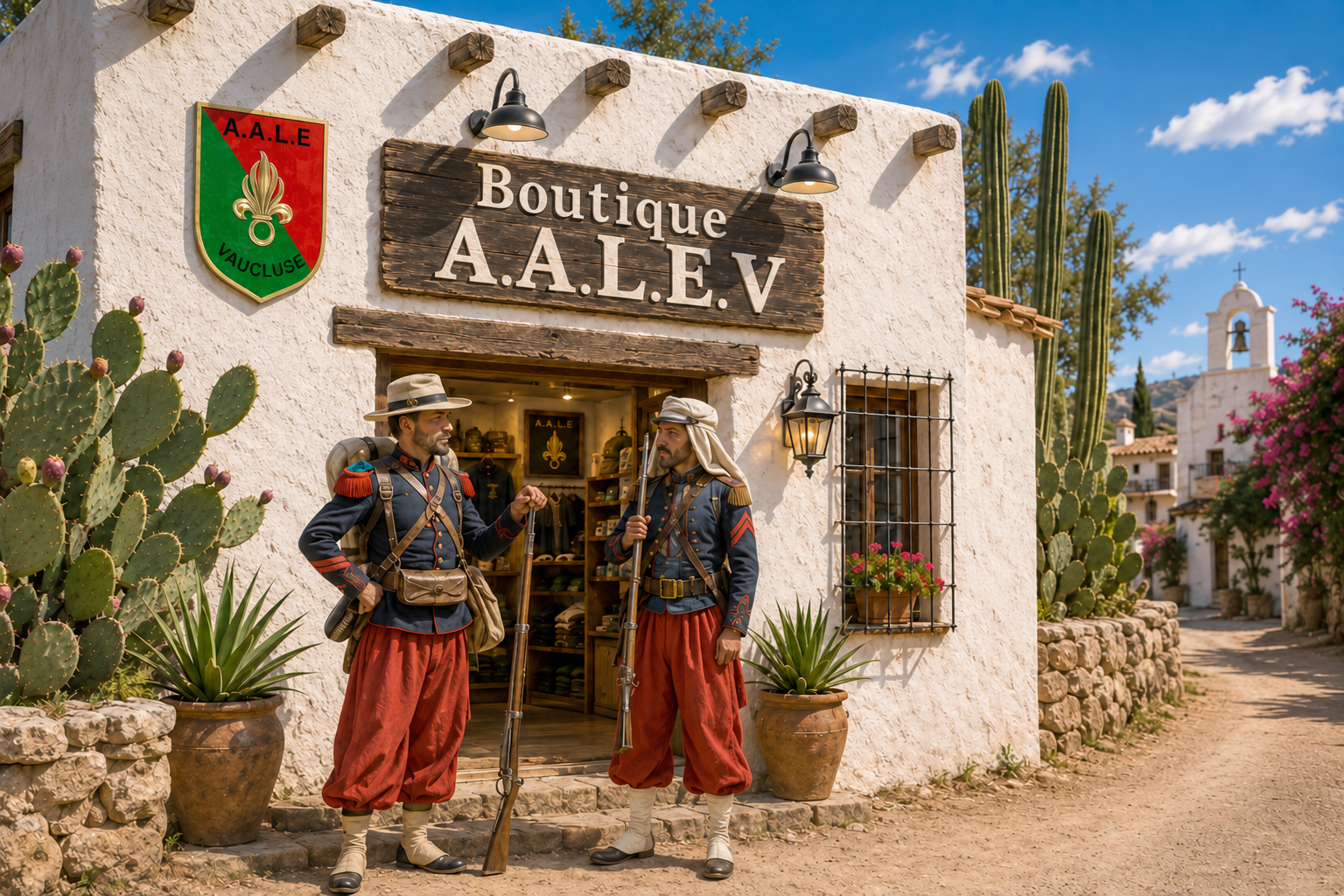 Écusson AALEV du Vaucluse présenté en vitrine